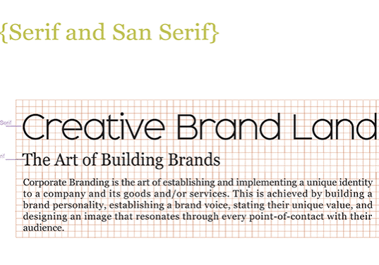 Creative Brand Land Typography Serif and San Serif Creative Brand Land Typography Serif and San Serif